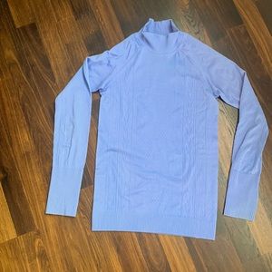 Lululemon Rest Less Mock Neck sz 4 Hydrangea Blue